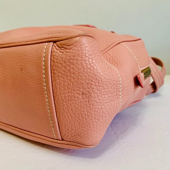 PRADA PINK PEBBLED LEATHER SATCHEL BAG WITH LOCK AND KEY Y2K - Picture 10 of 15